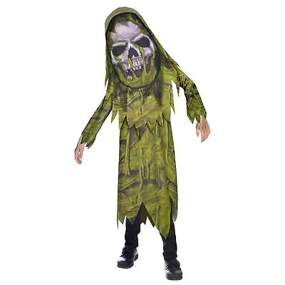 Kids Zombie Swamp Big Head Monster Halloween Fancy Dress Costume  • £8.51