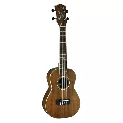 $377.95 • Buy Tiki '9 Series' Koa Solid Top Concert Ukulele With Hard Case (Natural Satin)