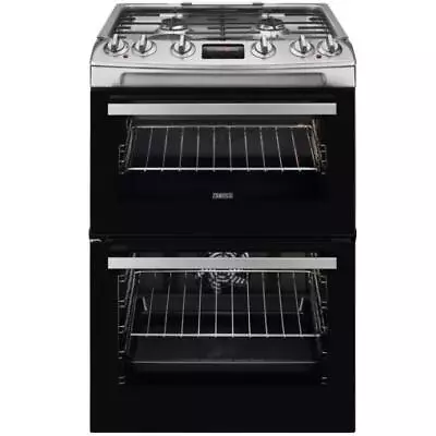 Zanussi ZCK66350XA Dual Fuel Cooker With Double Oven - Stainless Steel • £750