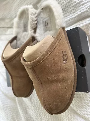 UGG Men's SCUFF Casual Comfort Suede Slip On Slippers Chestnut 1101111 Sz 10 • $29.99