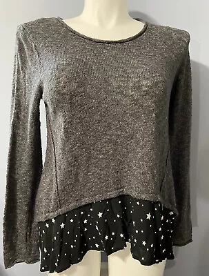 Cloud Chaser Gray Star Sweater Juniors Size XL • $11.87