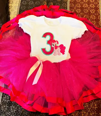 My Little Pony Birthday Dress 3rd Birthday 3 Years Old Pink Color Tutu Party  • $34.95