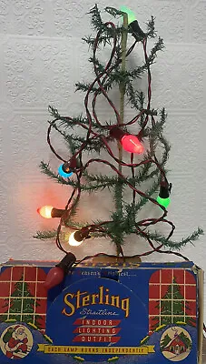 Sterling Straightline Christmas Tree Lights  Working 1930s Antique Vintage • $54.85