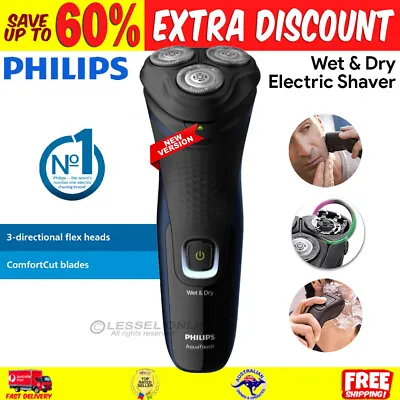 Philips Shaver Men Electric Wet Dry Cordless Rechargeable Trimmer Groomer Razor • $126.83