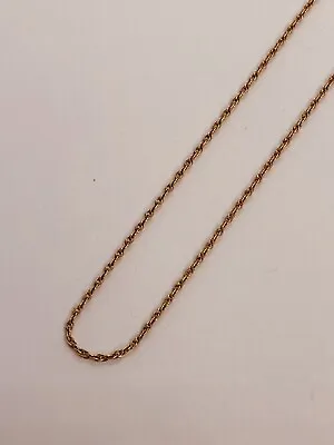 Vintage 9ct Gold 16” / 41cm Long Prince Of Wales / Rope Chain Necklace • £85