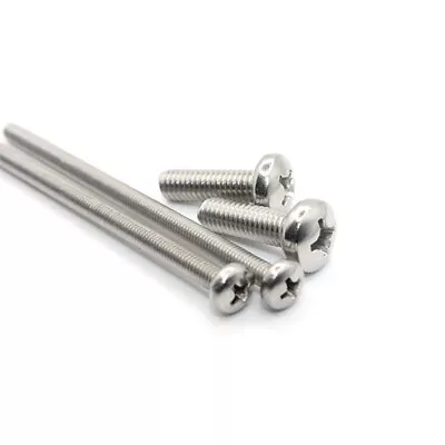 M4 M5 M6 Pozi Pan Head Screws Machine Screws A2 Stainless Steel Din 7985 • £0.99