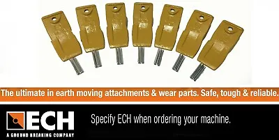 Genuine ECH 3-6TL Excavator Skid Steer Bucket Teeth Pack Of 7 With Pins  • $170