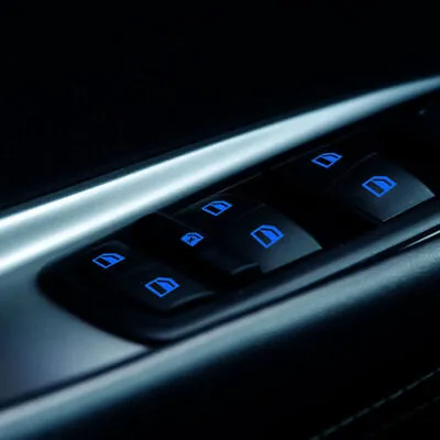 Car Door Window Switch Night Safety Luminous Blue Sticker Decal Car Accessories • $4.79