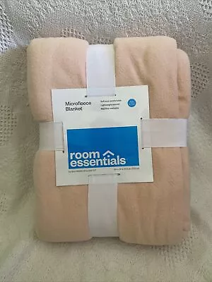 Room Essentials Solid Microfleece Bed Blanket Twin XL 66 ×90  Blush New! A33 • $21.99