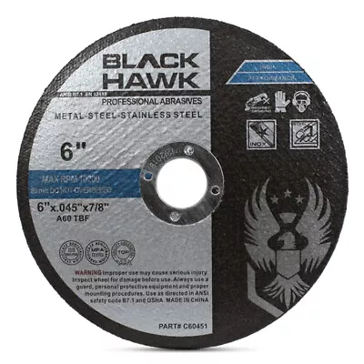 50 Pack 6 X.045 X7/8  Cut Off Wheel - Metal & Stainless Steel Cutting Discs • $59.99