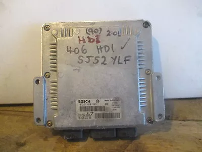 £34.99 • Buy Peugeot 406 2.0 Hdi Diesel 90 Bhp Engine Ecu Brain Bosch 0 281 010 593 From 2002
