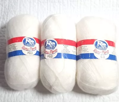 Lana Moro Polo Vintage Yarn Lot Of 3 Color White 208 • $15