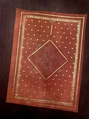 Vintage Moroccan Leather 22 CARAT GOLD Embossed Leather Correspondence Folder • $125