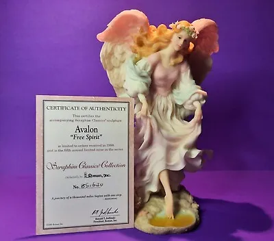'98 Vintage Seraphim Classic Angel Avalon  Free Spirit  By Roman #78108 COA NOS • $94.95