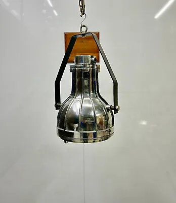 Merchant Navy Original Old Aluminum Fluted Cargo Ceiling Pendant Light - Big • $646.10