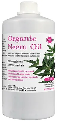 Organic Neem Oil 250ml Pure Cold Pressed Unrefined Natural Therapeutic Essential • £11.95