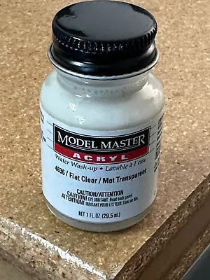 Testors Model Master 4636 Flat Clear For Acrylic 1.0 Ounce • $8.99