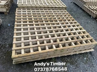 Garden Fence Wooden Square Trellis. Various Sizes 6x1 6x2 6x3 6x4 6x5 6x6 • £20