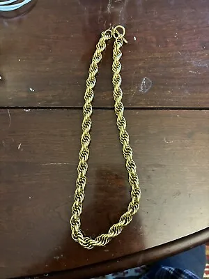 Vintage Signed MONET Gold Tone HEAVY CHUNKY Chain Link Necklace 18.5” • $29