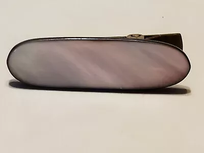 Vintage Mother Of Pearl Tie Clasp - Bar Pin - Tie Bar - Tie Clip - Scarf  Oval • $20.90