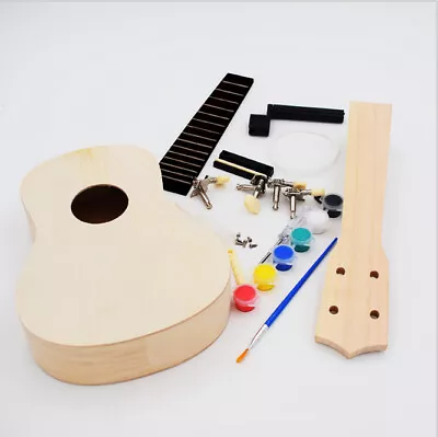 Ukulele DIY Kit Miniature UKE Guitar Instrument Wooden Paint Build Vacoosh NEW • $29.95