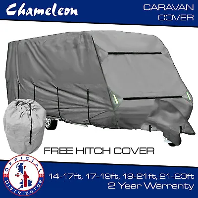 Caravan Cover Waterproof & Breathable 4-Ply 4 Zips Secure Straps • £119