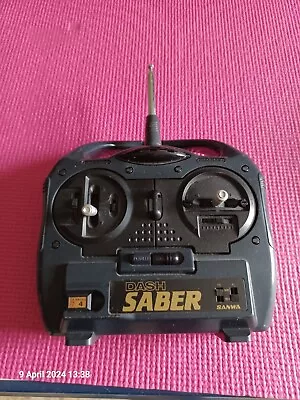 Sanwa Dash Saber AM 27MHz RC Radio Transmitter 2 CH Channel + Crytals • £5