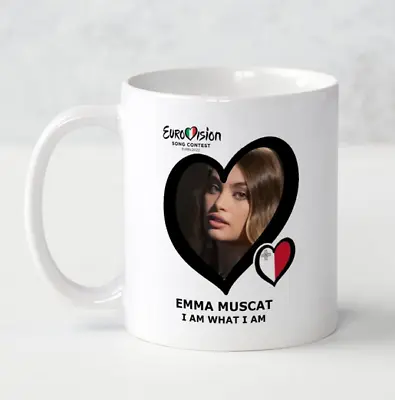 £8.99 • Buy Eurovision 2022 Malta Emma Muscat I Am What I Am Mug Eurovision Party Gift