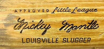 Vtg 1970s Louisville Slugger 125 LL Mickey Mantle Little League Wood Bat 28”￼ • $58.49