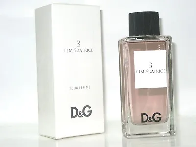 Dolce & Gabbana D&G No # 3 L'Imperatrice Pour Femme Eau De Toilette 3.3 Oz NIB  • $84