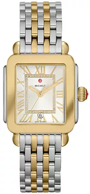 New Michele Deco Madison Mid Diamond Dial Two Tone Gold MWW06G000013 29mm Watch • $1299