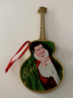 Elvis Santa ~ Guitar Christmas Ornament~ Red Green Gold ~ Collectable • $12.25