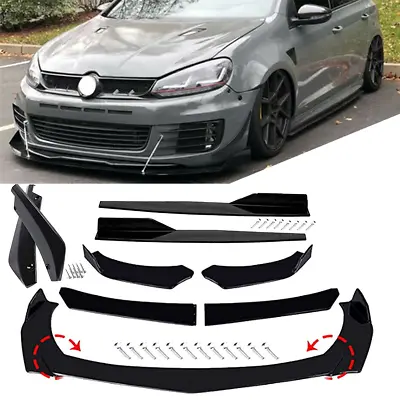 For Volkswagen Jetta Front Bumper Lip Splitter Lower Spoiler Body Kit Glossy • $55.99