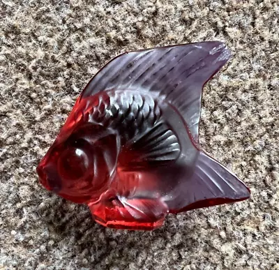 Lalique Red Fishsign 1970very Lite Polishing To Is Tall but Look Nice • £58