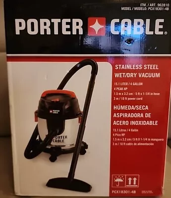 Wet/Dry Vacuum 4 Gallon 4HP Stainless Steel Light Weight Portable/NEW/SEALED  • $39.99
