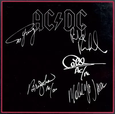 AC/DC Signed Page - Rock Group - Signed By 5 - Preprint • £6