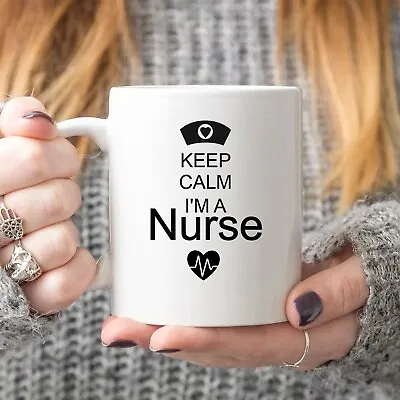Keep Calm Im A Nurse Funny Coffee Mug With Quote Funny Mug Gift Nurse Gift Nurse • £16.70