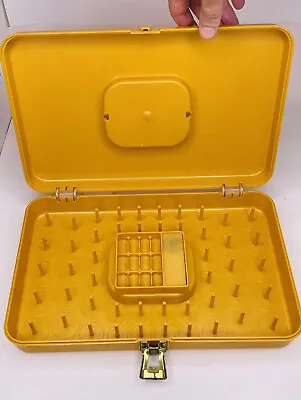 Vintage Wilson Mfg Wil-Hold Sewing Kit Yellow Thread Box Plastic 13 X 8 X 2.5  • $14.99