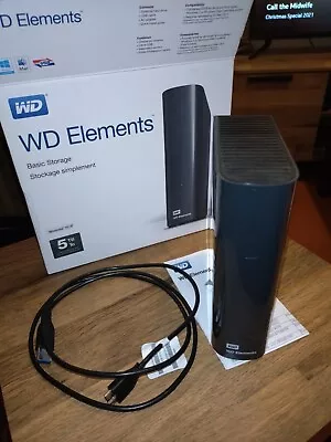 Western Digital WD Elements 5TB 3.5 Inch USB 3.0 Desktop External Hard Drive • £50