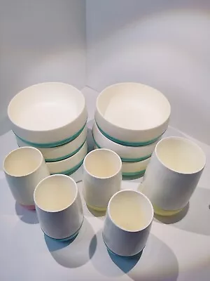 $25 • Buy Vtg Mcm 1960 Vacron Bopp-decker Plastics-inc. 6-bowls 4 Juice-1 Drinking Glasses