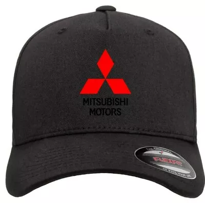 Mitsubishi Motors Car Logo Hat Flexfit Baseball Cap Printed Emblem S/M & L/XL • $22.99