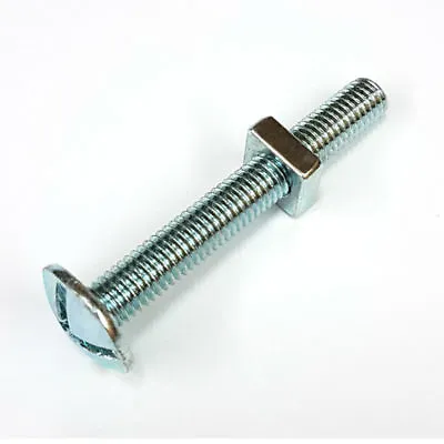 Roofing Bolts & Square Nuts High Quality BZP Mushroom Cross Slot Head Roof Fence • £1.98