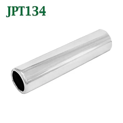 JPT134 1.75  Chrome Round Pencil Exhaust Tip 1 3/4 Inlet / 2  Outlet / 8  Long • $16.95