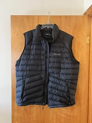 Marmot Men's 700 Fill Duck Down Puffer Vest Black Pertex Quantum Size XL • $65