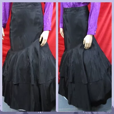 Gordon King VTG Steampunk Gothic Long Flared Skirt SM (W27) M&S Top UK10 • £21