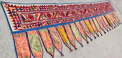 Ethnic Rabari Tribal Embroidery Vintage Decor Door Tapestry Valance Indian Toran • $0.99