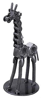 Large Giraffe Hand Crafted Recycled Metal Art Sculpture Figurine • $24.95