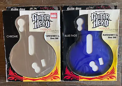 $45.99 • Buy Official Guitar Hero Blue Fade & Chrome Les Paul Faceplates (PS3/Xbox360) *READ*