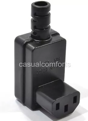 £4.39 • Buy 90° Right Angle Plug Rewireable Iec C13 Socket For Mains Power Kettle Pc Tv Lead