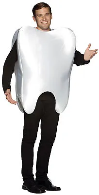 Mr. Molar Tooth Adult Costume Dentist White Tunic Halloween Rasta Imposta • $56.95